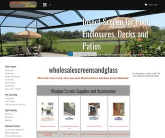 Wholesalescreensandglass.com(A Proud authorized distributor of Phifer Wire Products. Our on) Screenshot