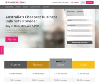 Wholesalesms.com.au(Bulk SMS at Wholesale Prices) Screenshot