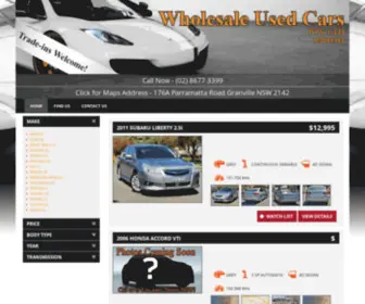 Wholesaleusedcars.com.au(Wholesale Used Cars Pty Ltd) Screenshot