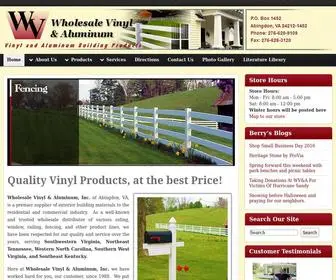 Wholesalevinyl.net(Wholesale Vinyl & Alunimum Products) Screenshot