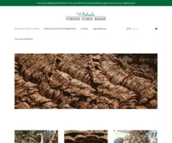 Wholesalevirgincorkbark.com(Wholesale Virgin Cork Bark) Screenshot