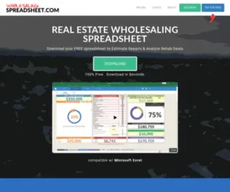 Wholesalingspreadsheet.com(Real Estate Wholesaling Spreadsheet) Screenshot