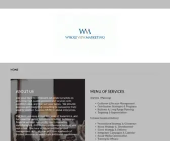 Wholeviewmarketing.com(Whole View Marketing) Screenshot