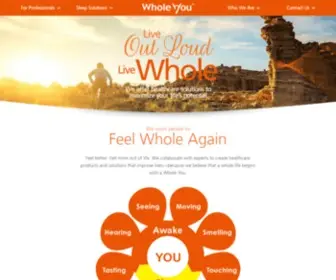Wholeyou.com(Healthcare Solutions to Help you Live Whole) Screenshot
