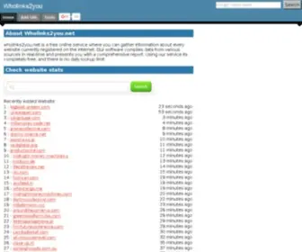 Wholinks2You.net(Website Information) Screenshot