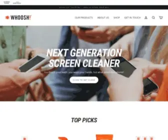 Whoosh.com(Award-Winning Screen Cleaners) Screenshot