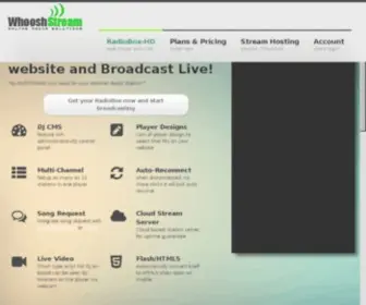 Whooshstream.com(WhooshStream Online Streaming Services) Screenshot