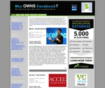 Whoownsfacebook.com(The Definitive Who's Who Guide to Facebook Wealth) Screenshot