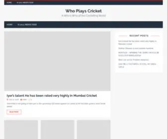 Whoplayscricket.com(A Who's Who of the Cricketing World) Screenshot