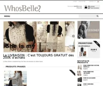 Whosbelle.com(Votre boutique Mode & Fashion Collection Femmes) Screenshot