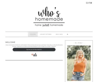 Whoshomemade.com(Who's Homemade) Screenshot