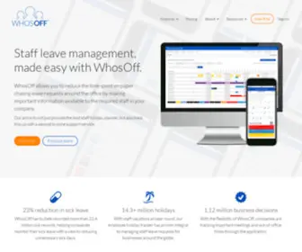 Whosoff.com(WhosOff is the leading professional employee holiday tracker) Screenshot