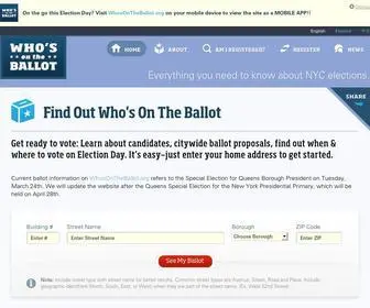 Whosontheballot.org(Who's On The Ballot) Screenshot