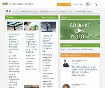 Whoswhoincannabis.com(Who&#039;s Who in the Cannabis Industry) Screenshot
