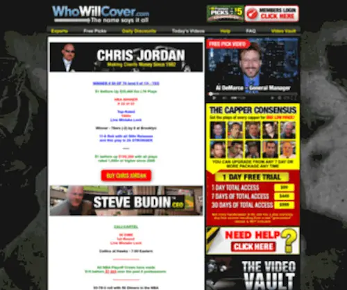 Whowillcover.com(Who Will Cover) Screenshot