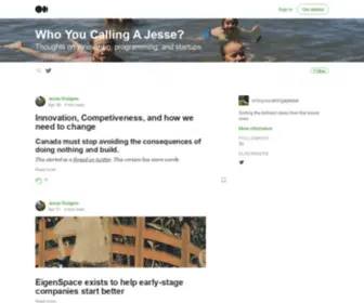 Whoyoucallingajesse.com(Who You Calling a Jesse) Screenshot