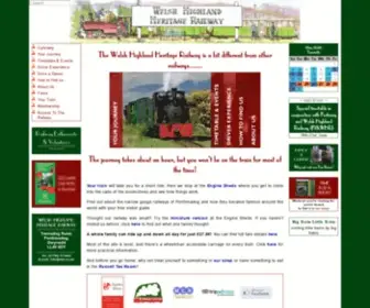 WHR.co.uk(Welsh Highland Heritage Railway) Screenshot
