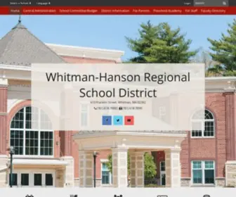 WHRSD.org(Whitman-Hanson Regional School District) Screenshot