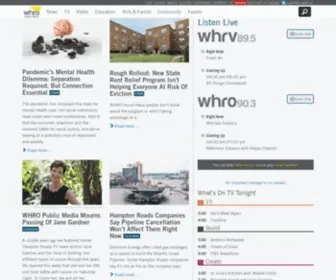 WHRV.org(WHRO Public Media) Screenshot