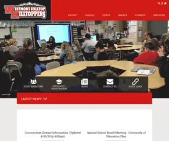 WHSD.org(Westmont Hilltop School District serves K) Screenshot