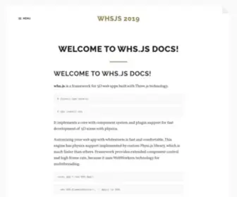 WHSJS.io(WHSJS 2019) Screenshot