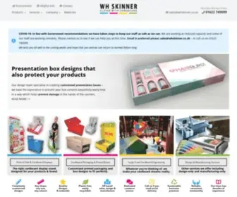 WHskinner.co.uk(Printed Packaging & Custom Cardboard Display Manufacturers) Screenshot