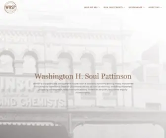 WHSP.com.au(Washington H. Soul Pattinson and Company Limited (WHSP)) Screenshot
