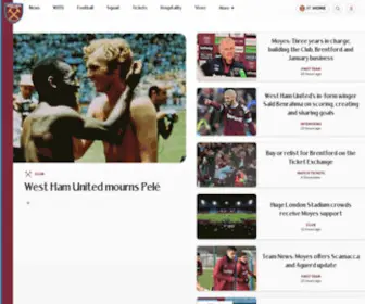 Whufc.com(West Ham United FC) Screenshot
