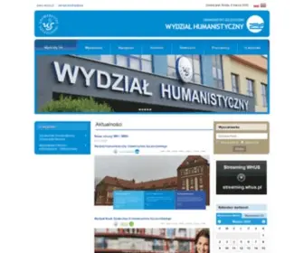Whus.pl(Strona Wydziału Humanistycznego) Screenshot