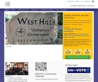 Whuuf.net(West Hills Unitarian Universalist Fellowship) Screenshot