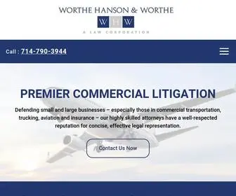 WHwlawcorp.com(Santa Ana Business Litigation Attorney) Screenshot