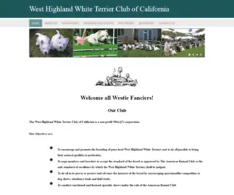 WHWTCC.org(West Highland White Terrier Club of California) Screenshot