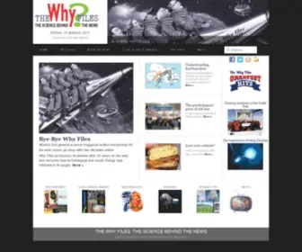 WHyfiles.org(The Why Files) Screenshot