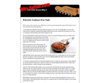 WHyguitar.com(Electric Guitars For Sale) Screenshot