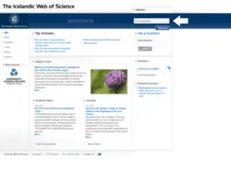 WHY.is(The Icelandic Web of Science) Screenshot