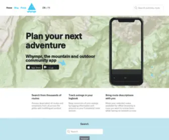 WHYMPR.com(Mountain and outdoor app) Screenshot