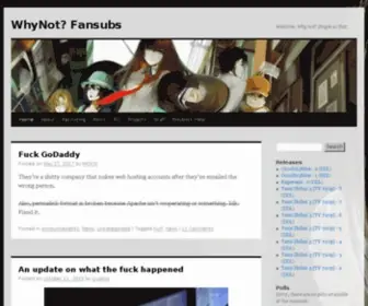 WHynotsubs.com(Fansubs) Screenshot