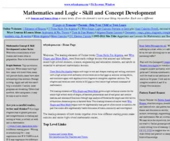 WHYslopes.com(Logic and Mathematics Skill Development) Screenshot