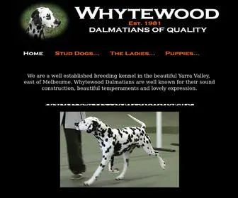 WHytewood.com.au(Whytewood Dalmatians) Screenshot