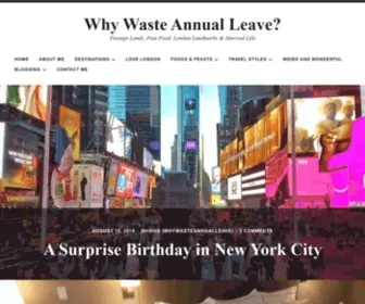 WHywasteannualleave.com(Foreign Lands) Screenshot