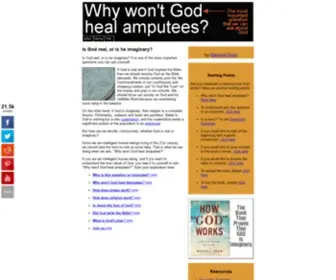 WHywontgodhealamputees.com(Why Won't God Heal Amputees) Screenshot