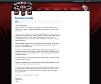 WI-EHL.net(Wisconsin Elite Hockey League) Screenshot