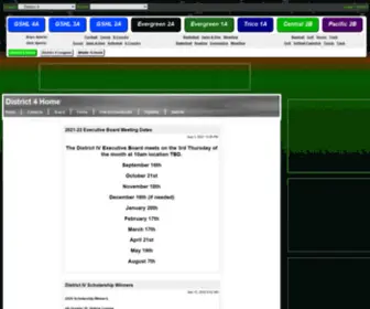 Wiaadistrict4.com(Athletics, District 4 Home) Screenshot
