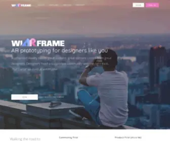 Wiarframe.com(Prototype interactive AR experiences in minutes) Screenshot