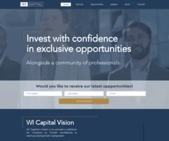 Wicapital.com.au(Invest with confidence in exclusive opportunities. WI Capital) Screenshot