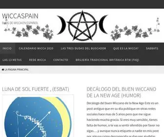 Wiccaspain.es(Wicca en Español con artículos y rituales) Screenshot