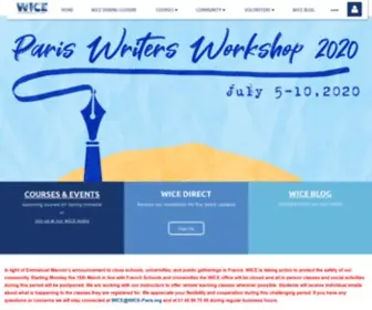 Wice-Paris.org(Offering courses) Screenshot