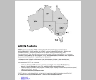 Wicen.org.au(WICEN Australia) Screenshot
