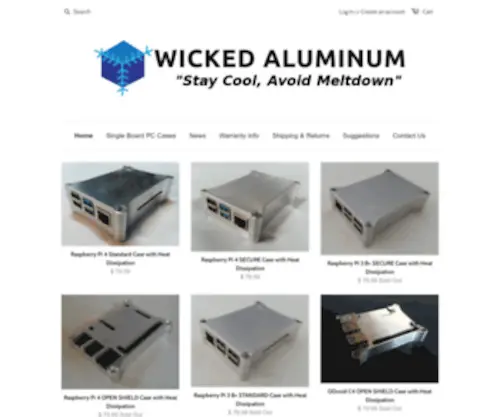 Wickedaluminum.com(Optima Trays) Screenshot
