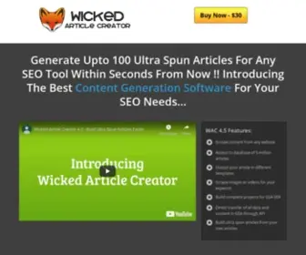 Wickedarticlecreator.com(Wicked Article Creator) Screenshot